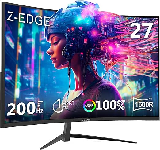 Monitor gamer Z-EDGE 27 polegadas curvo 200Hz